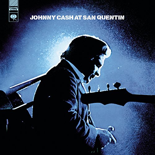 Johnny Cash album cover: a blue-toned portrait with a guitar.