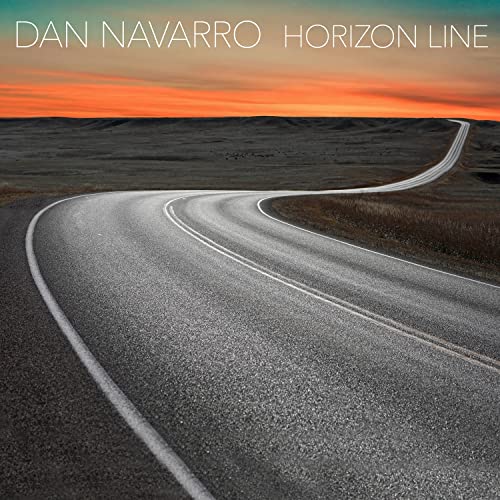 CD cover for Dan Navarro’s “Horizon Line” with a winding road landscape.