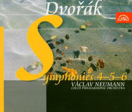 CD cover with "Dvorak Symphonies 4-5-6" text and butterflies on a stone surface.