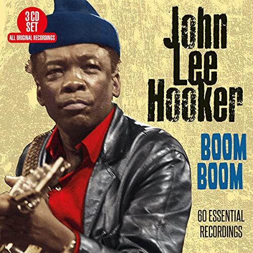CD album cover featuring John Lee Hooker holding a guitar, wearing a blue beanie.