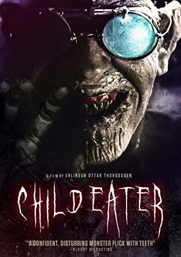 DVD cover for horror film “Child Eater” featuring a monstrous face.