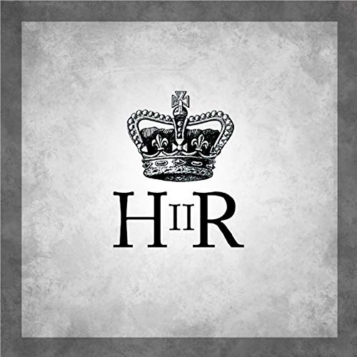 CD cover with a grayscale image of a crown and the letters "H R".
