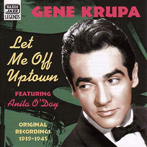 CD cover of Gene Krupa with portrait and album title "Let Me Off Uptown".