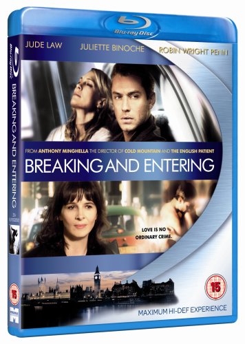 Breaking and Entering" Blu-ray cover with Jude Law, Juliette Binoche, and Robin Wright.
