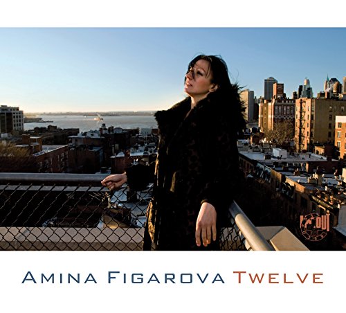 "CD cover with a woman in a fur coat on a rooftop."
