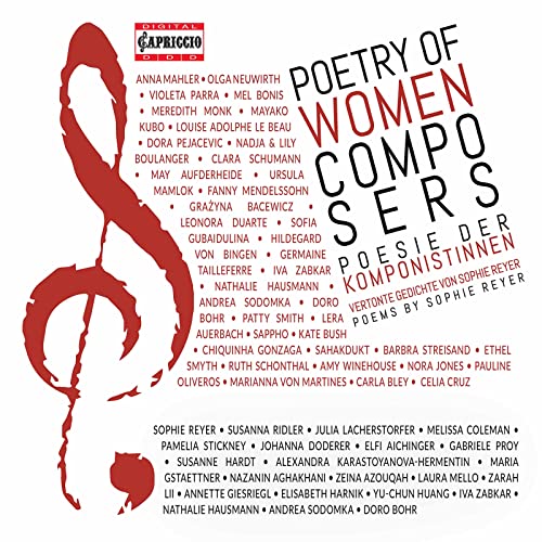 CD cover for "Poetry of Women Composers" with names listed.