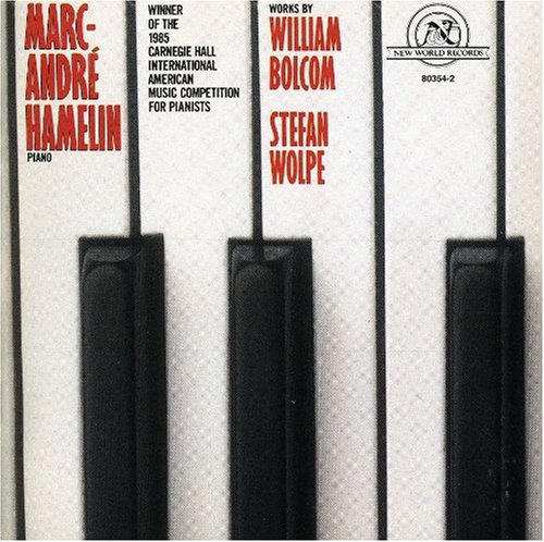 CD cover featuring piano keys with text, including artist and composer names.