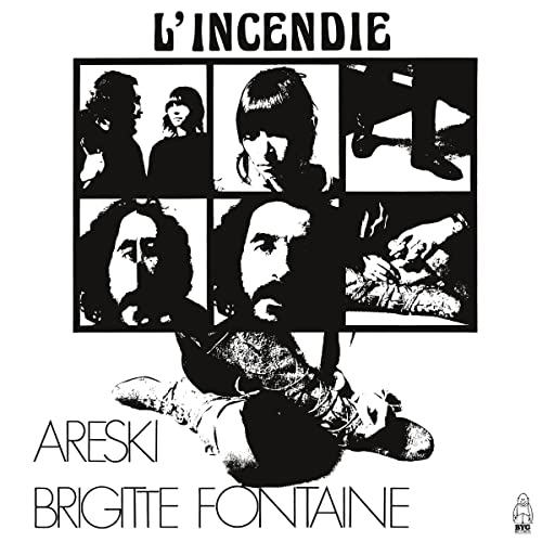 Black and white album cover with four portraits and text: "Areski Brigitte Fontaine".