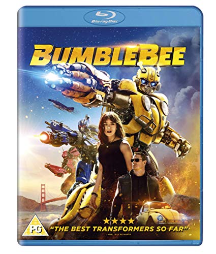 Bumblebee Blu-ray cover featuring the robot, a girl, and city background.