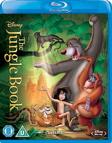 Blu-ray cover for Disney’s “The Jungle Book” featuring Mowgli.