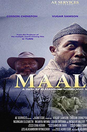 Movie poster for "Maalle" featuring a man in a hat looking intently forward.