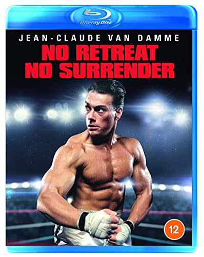 No Retreat, No Surrender" Blu-ray cover featuring Jean-Claude Van Damme boxing.