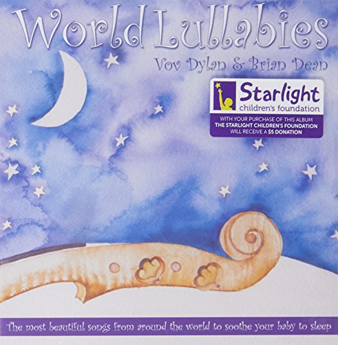 CD cover for "World Lullabies" by Vov Dylan & Brian Dean, blue starry sky.