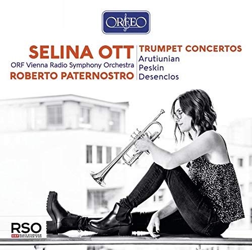 CD cover featuring Selina Ott playing the trumpet, with orchestral details.