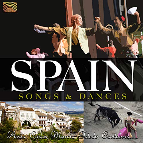 CD cover for "Spain - Songs & Dances" featuring dancers and landscapes.