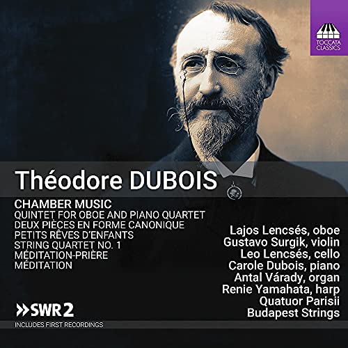 CD cover featuring a portrait of composer Théodore Dubois with tracklist.