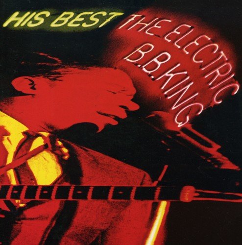 "B.B. King CD cover with red-tinted image of musician playing guitar."