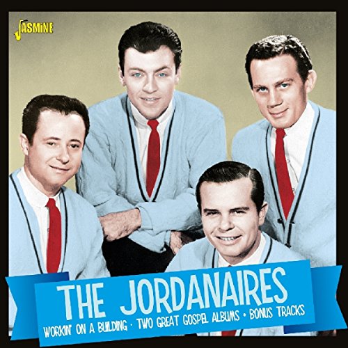 CD cover of The Jordanaires, a quartet in matching suits, smiling.
