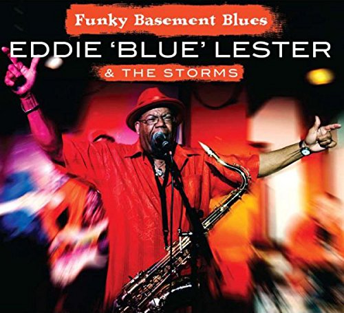 "Album cover featuring a man in red playing a saxophone with raised arms."