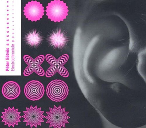 CD cover with pink geometric designs and a partial ear image.