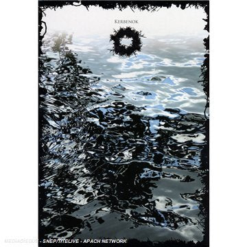 Dark water reflection with a central black circular shape and text "Kerbenok".