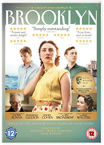 "Brooklyn DVD cover featuring a woman in yellow dress, surrounded by others."