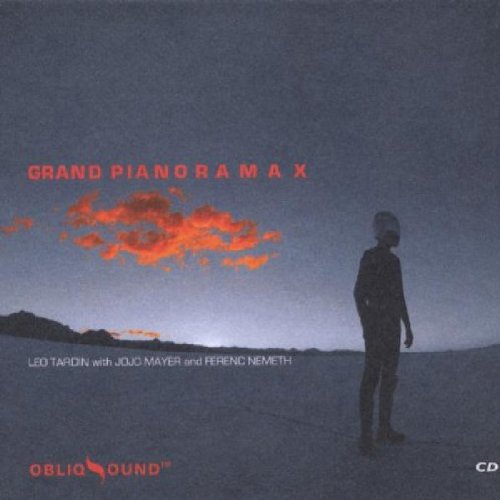 CD album cover with a person standing in a landscape, orange cloud.
