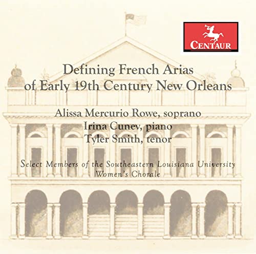 CD cover: neoclassical building, text listing performers and title.
