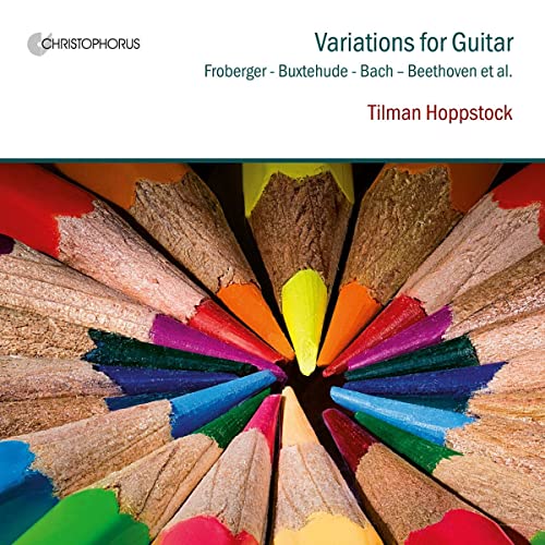 CD cover with a colorful, circular arrangement of sharpened pencils.