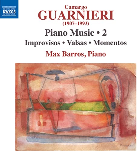 CD cover for Guarneri piano music, volume 2, with abstract art.