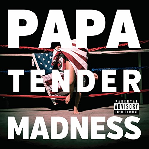 CD cover for “Tender Madness” featuring a figure with an American flag.