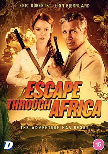 DVD cover for "Escape Through Africa" featuring two people with guns.