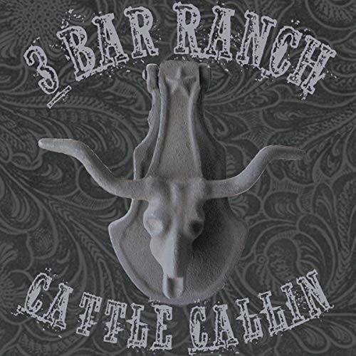 A vinyl record cover featuring a gray cow skull on a dark paisley background.