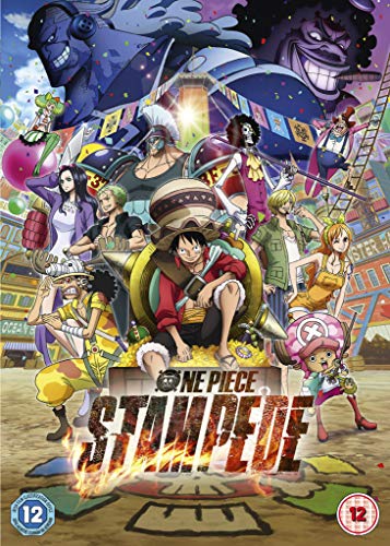 One Piece: Stampede" DVD cover featuring a group of anime characters.