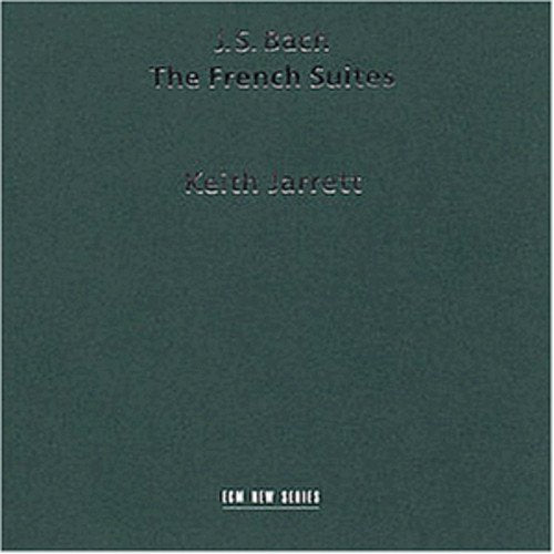 Green CD cover with "J.S. Bach The French Suites Keith Jarrett" in black text.
