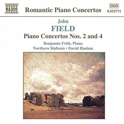 CD cover for John Field piano concertos with landscape painting.