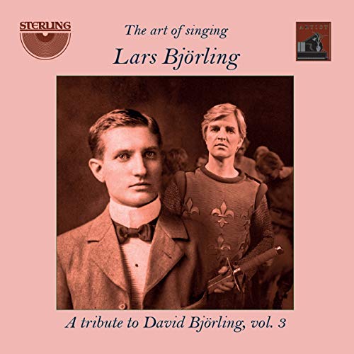 "Pink CD cover with sepia-toned photo of two men, one in medieval attire."
