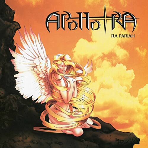 Album cover: winged figure with golden hair against an orange sky.