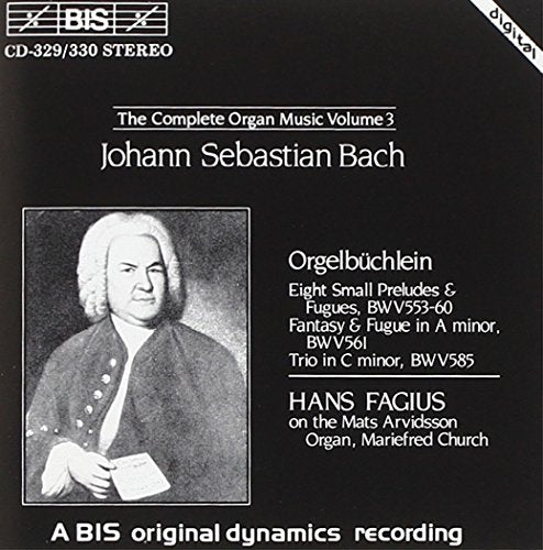 CD cover featuring a portrait of Johann Sebastian Bach and text details.