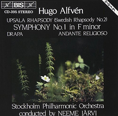 CD cover for Hugo Alfvén’s Symphony No. 1 with floral landscape.