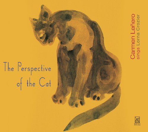 Watercolor painting of a stretching cat on a yellow background CD cover.