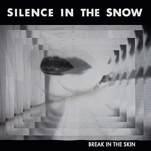 Black and white album cover with distorted image of a face.