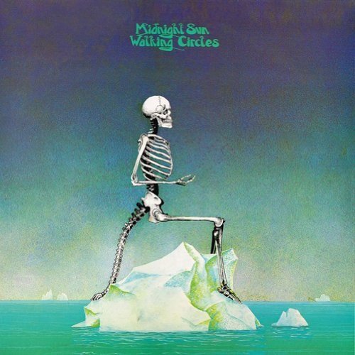 CD cover: skeleton sitting on an iceberg in a teal sea.