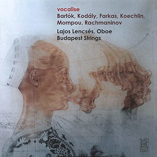 CD cover with sketched faces and text listing composers and musicians.