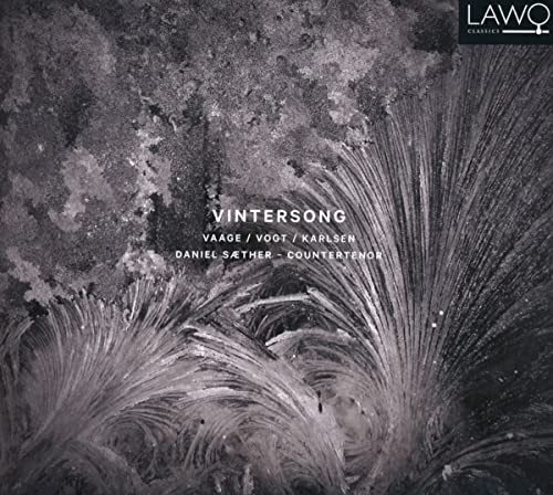 CD cover for "Vintersong" featuring frost patterns and text details.