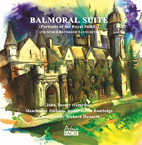 "Balmoral Suite" CD cover featuring a watercolor castle with white text.
