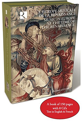 "CD cover featuring medieval illustration of men on horseback with musical instruments."