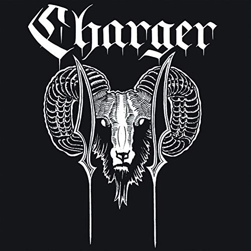 Black and white album cover featuring a ram’s skull with ornate horns.