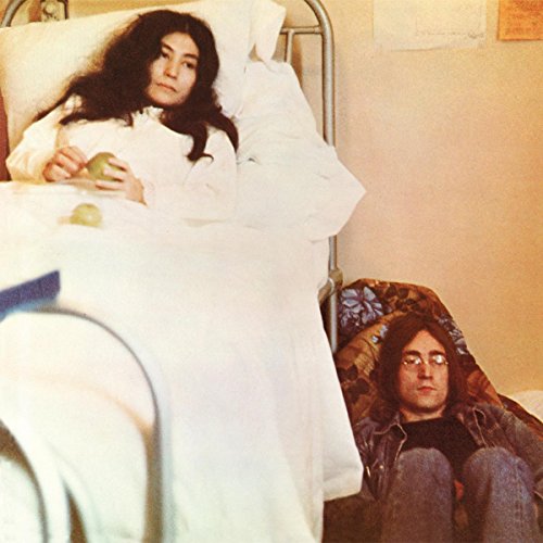 John Lennon and Yoko Ono in bed, album cover for “Life with the Lions.”