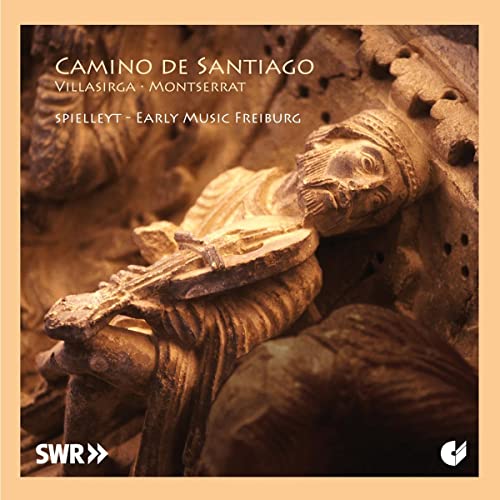 CD cover featuring a stone sculpture of a medieval pilgrim.